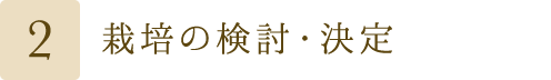 栽培の検討・決定